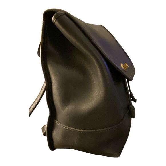 Coach Vintage Backpack Bag Turn Lock Leather 9791 Black 11.5×8n - Picture 4 of 11